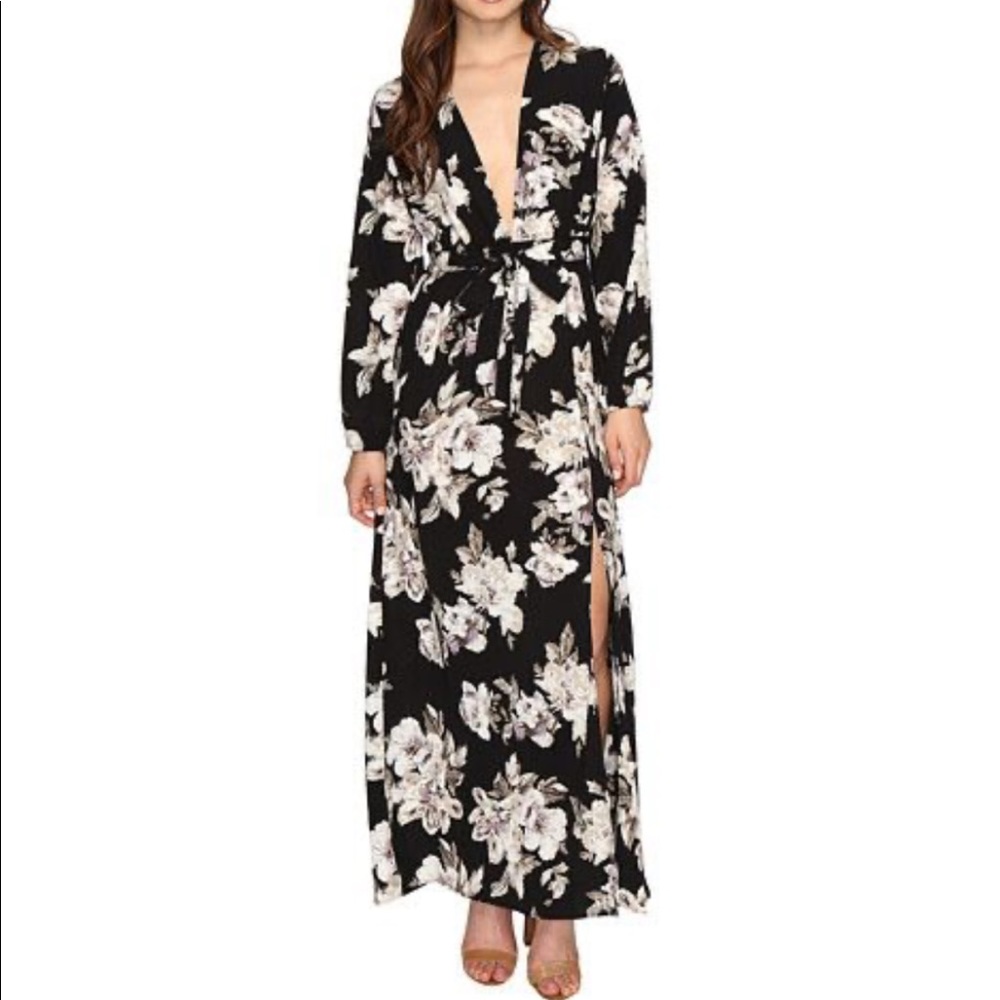 Brigitte Bailey Novalie Long Sleeve Wrap Dress